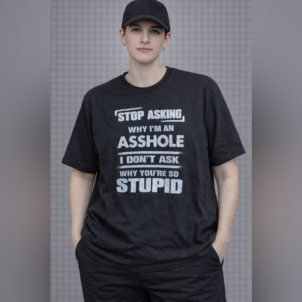 Black Graphic Tee for Men